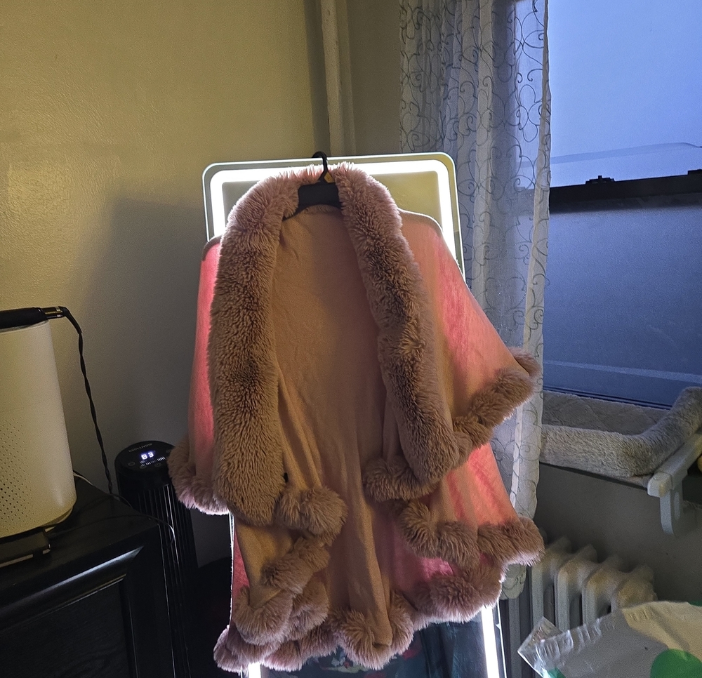 Pink and Peach Ruffled Blouse